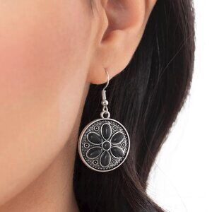 Paparazzi Jewelry Accessories - Saguaro Spring - Black Earrings - Vintage